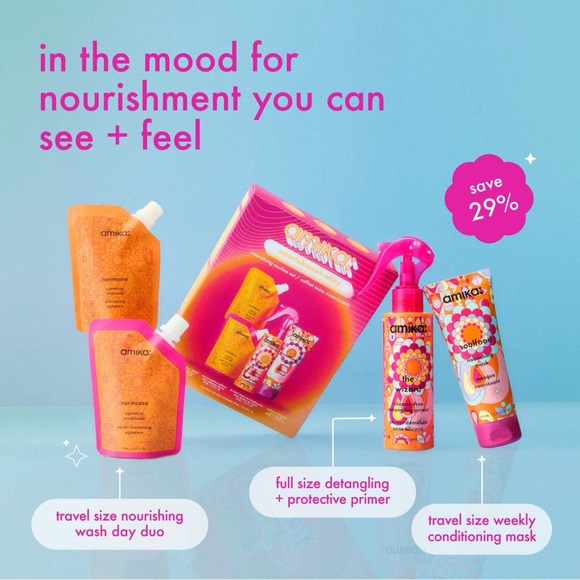 amika Nourishment-ality Nourishing Routine Hair Gift Set, New in box - Picture 2 of 5